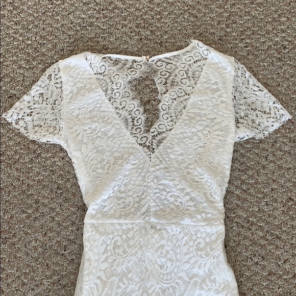 White Lace Dress, M - Picture 2 of 9